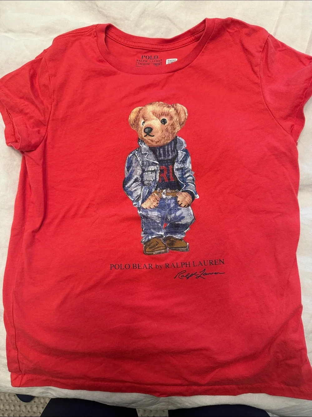 Ralph Lauren Red Polo Bear Short Sleeve Tee